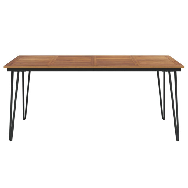 Latitude Run Garden Table With Hairpin Legs 200X90x75 Cm Solid Wood Acacia