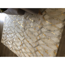 Mckinney Handmade Cowhide Gold/Ivory Rug