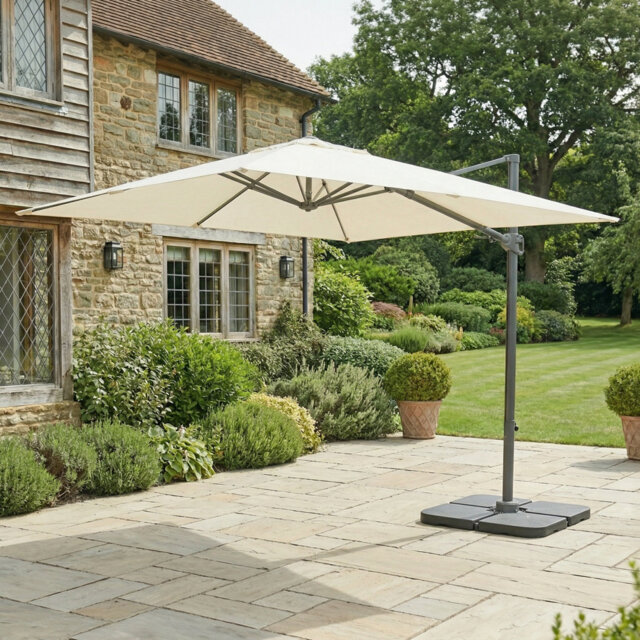 245cm Lighted Cantilever Parasol