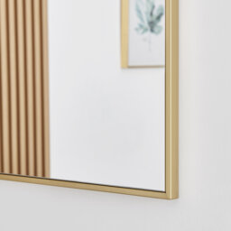 Alcantera Rectangle Metal Frame Wall Mirror Simple and Elegant Modern Design