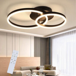 Black Dimmable Acrylic LED Flush Mount Ceiling Light