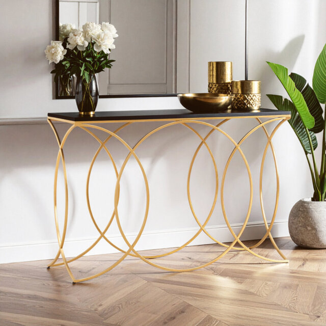 120cm Marble Top Console Table