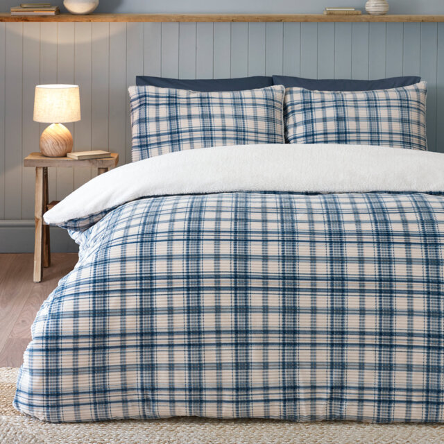 Cosy Ribbed Check Duvet Cover Set
