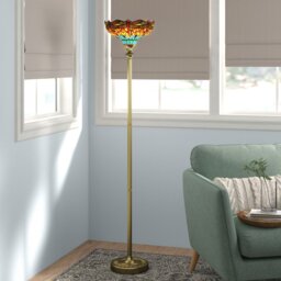 Dnkirk 173cm Antique Brass Torchiere Floor Lamp