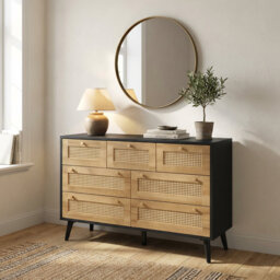 Anisjon & Rattan 7 Drawer Chest Of Drawers