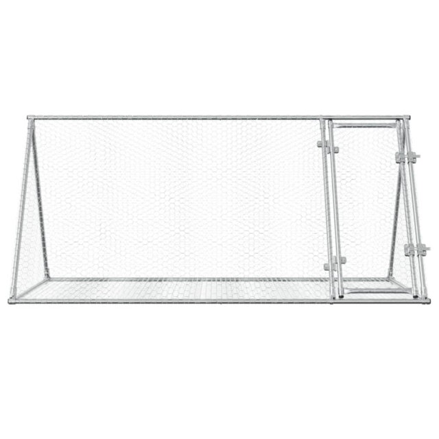 Rabbit Hutch Silver Galvanised Steel