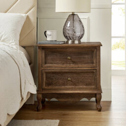 Hippe 61cm W Transitional Wood Bedside Table with Charging Station and Cord Management