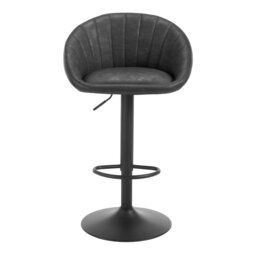 Swivel Upholstered Adjustable Height Counter Stool with Metal Frame