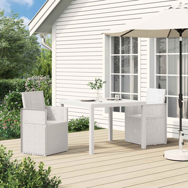 Garden Dining Chairs 2 pcs PP Modern Outdoor Seating Patio Furniture