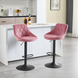 Paynter Swivel Upholstered Adjustable Height Counter Stool with Metal Frame