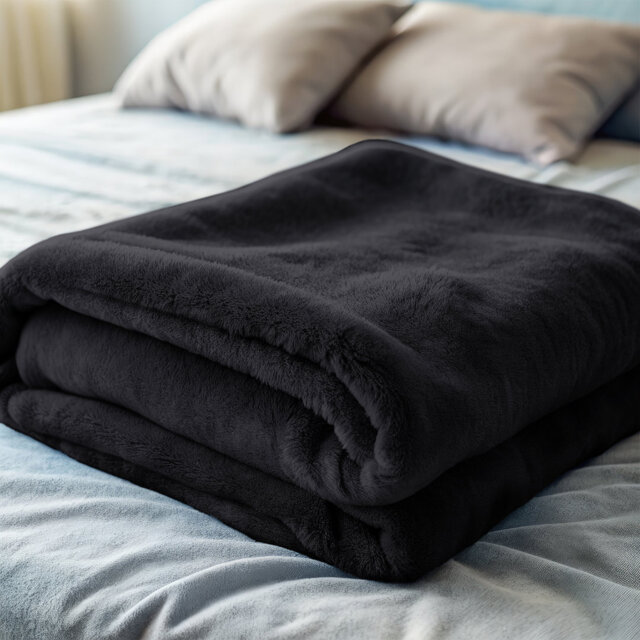Ultra Soft Plush Faux Fur Reversible Fleece Blanket