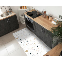 Vinyl Floor Mat for Home, printed PVC non-slip, Terrazzo Aquiles