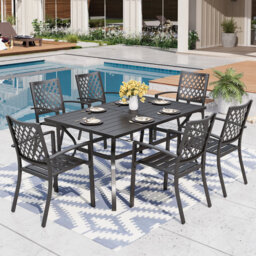 Mcgahan 6 - Person Rectangular Outdoor Dining Set