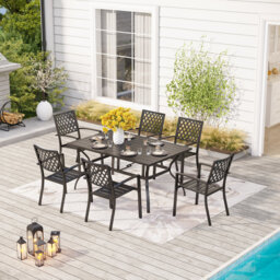 Mcgahan 6 - Person Rectangular Outdoor Dining Set