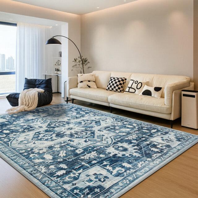 Vintage Oriental Area Rug – Living Room Large Rug for Cozy and Stylish Spaces
