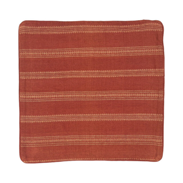 Brosley Striped Brown Square Cushion