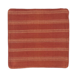 Brosley Striped Brown Square Cushion