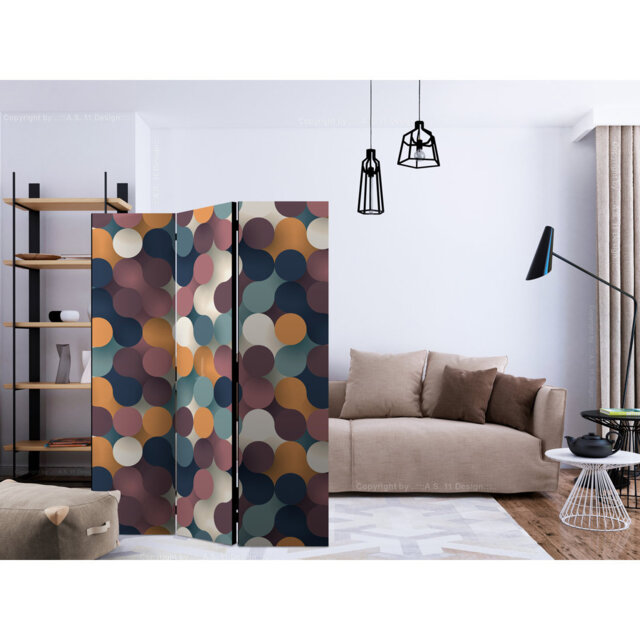 135cm W x 172cm H 3 - Panel One Sided Room Divider Folding Room Divider