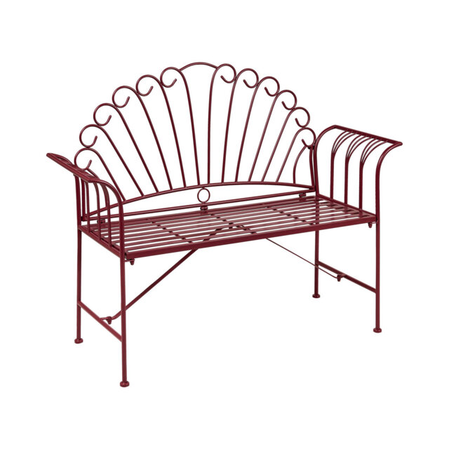 Garden Bench CAVINIA 125 cm Metal Green