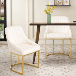 46cm H Velvet Upholstered Metal Wing Back Armchair