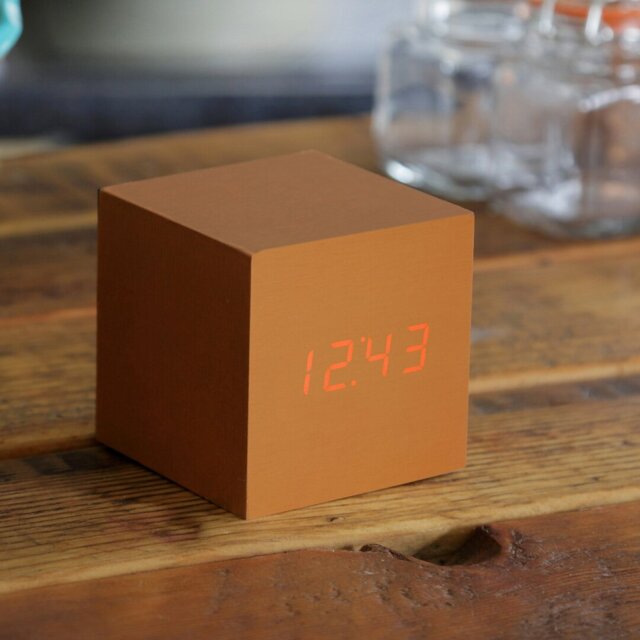 Sleek & Chic Modern Digital Wood Electric Alarm Tabletop Clock