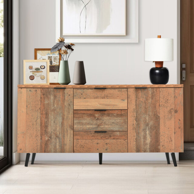 140cm Wide 2 Doors and 3 Drawers Sideboard