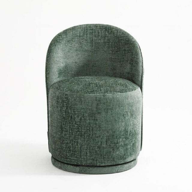 Upholstered Swivel Barrel Chair