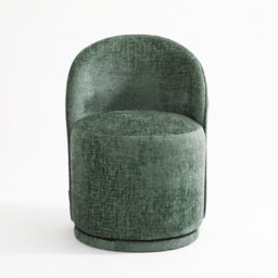 Upholstered Swivel Barrel Chair