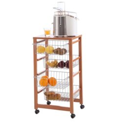 Ruthar Solid Wood Bar Cart