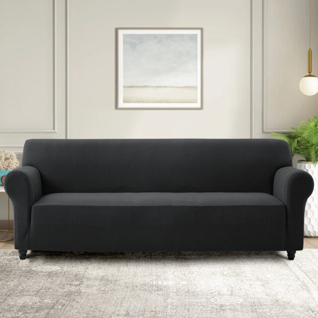 Spandex Stretch Sofa Cover - Jacquard Pattern Sofa Slipcover & Furniture Protector