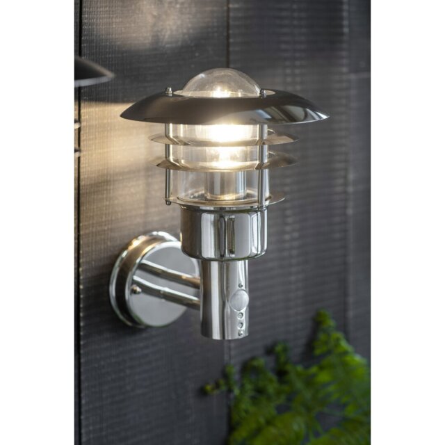 Elena Chrome 32.5cm H Outdoor Wall Lantern