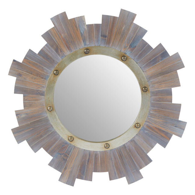 Solid Wood Sunburst Mirror