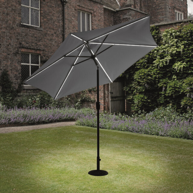 2.7m Parasol with LED Strip Lights