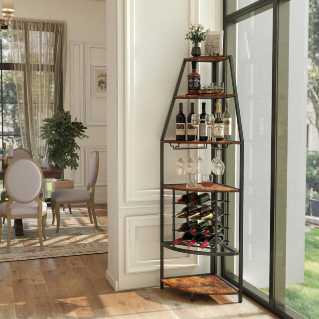 Durnish Rack 172Cm 5-Tier Corner Wine Rack by Wayfair | ufurnish.com