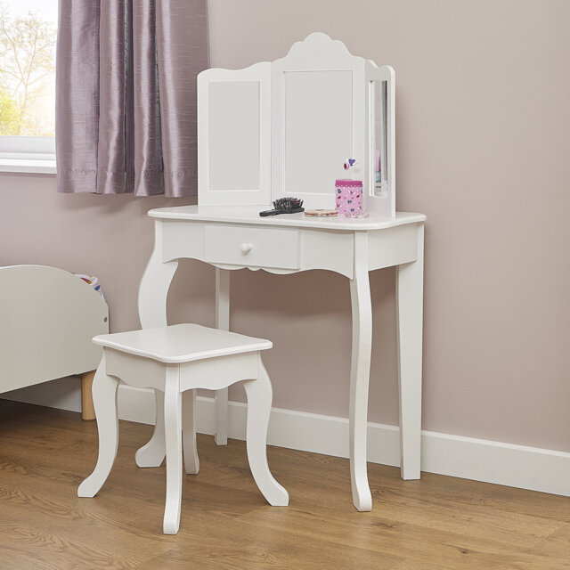 Kids Dressing Table Set with Mirror