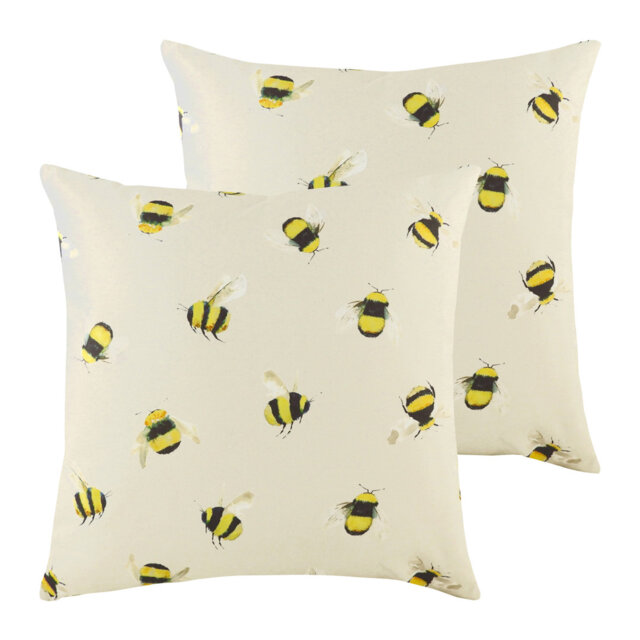 Bonham August Grove Busy Bees Cotton Cushion with Filling