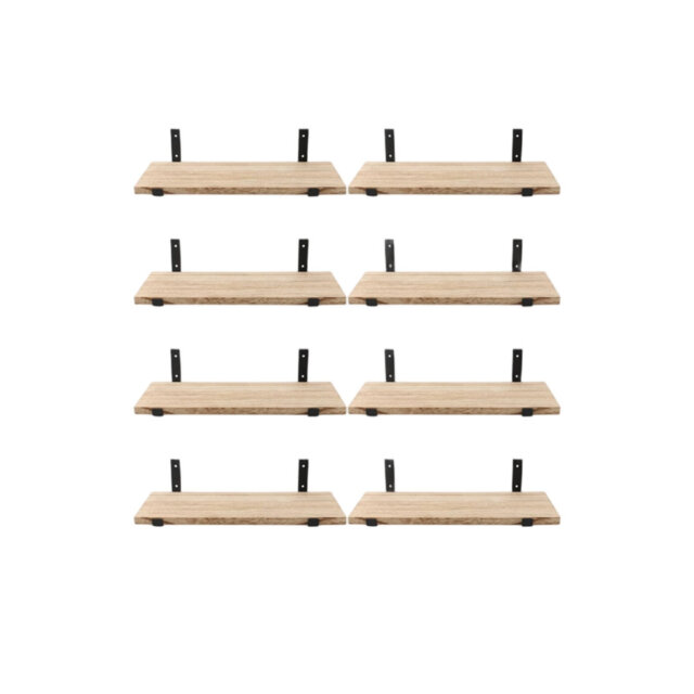 Floating Shelf Rustic with Screws, Floating Shelves Set of 8 for Bedroom, Bathroom