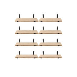 Floating Shelf Rustic with Screws, Floating Shelves Set of 8 for Bedroom, Bathroom