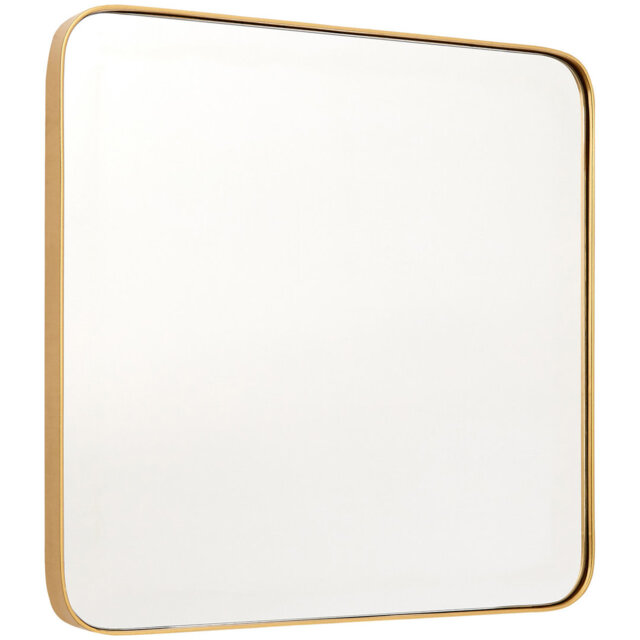 Blacke Framed Wall Mounted Accent Mirror in Gold