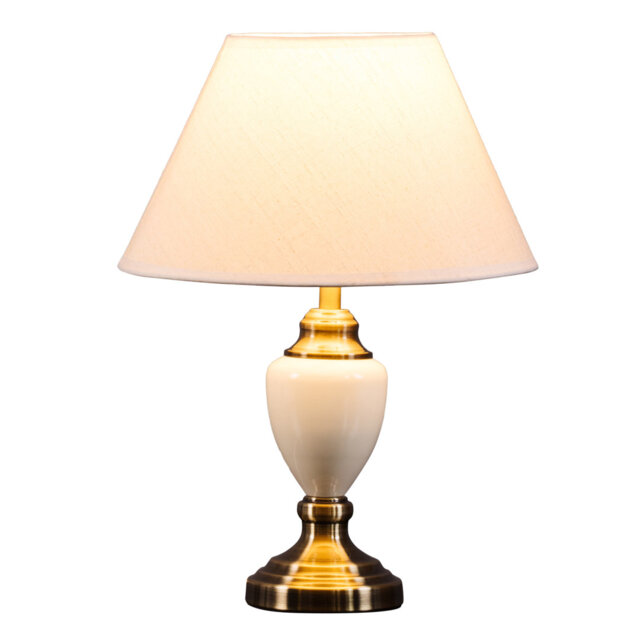 Brashears 43Cm Bedside Cream Antique Table Lamp