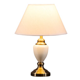 Brashears 43Cm Bedside Cream Antique Table Lamp