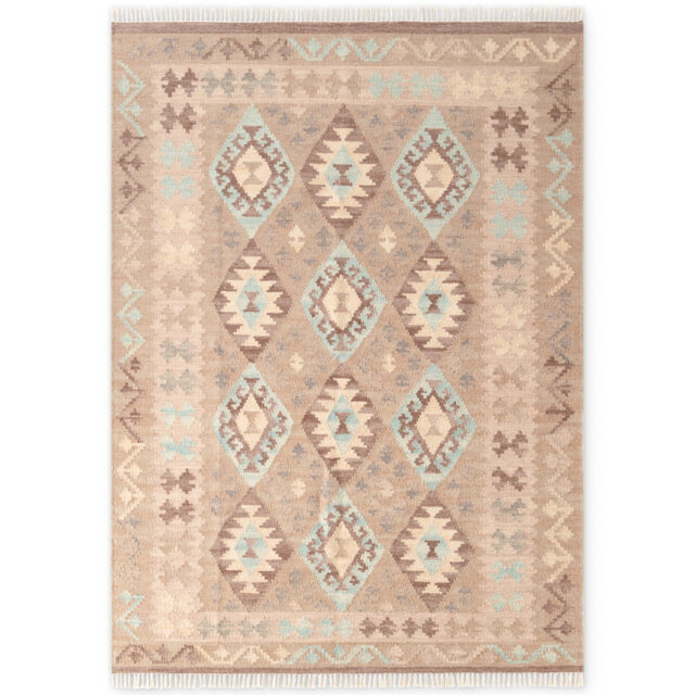 Dune Kilim Rug by Hanse Home - Natural Living Room Rug Wool Handwoven Afghan Kilim Living Room, Bedroom