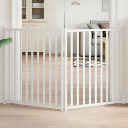 Archie & Oscar Dog Gate Foldable 2 Panels Black 160 Cm Solid Wood Fir