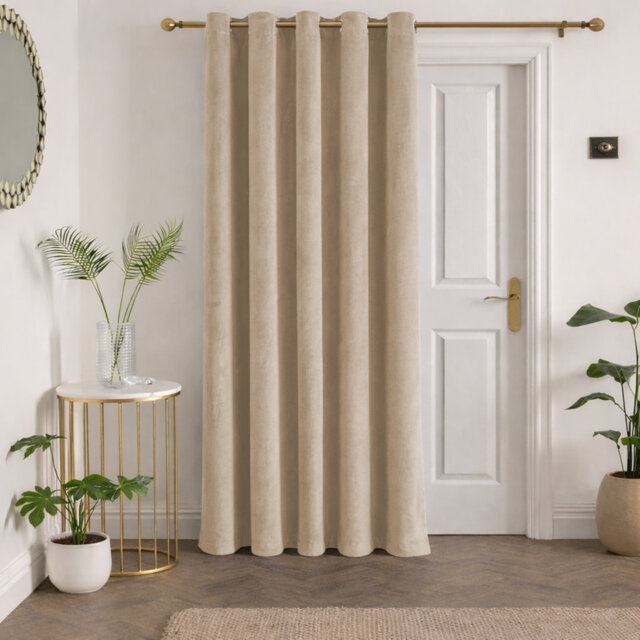 Aspire Homeware 100% Velvet Eyelet Room Darkening Curtain Single Panel for Luxury Window Decor