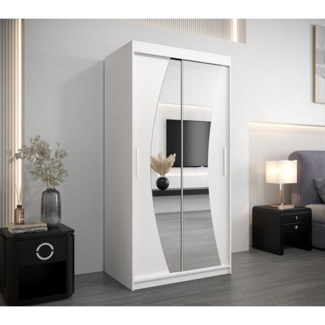 Aayon 2 Door Solid + Manufactured Wood Wardrobe