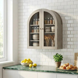 Solid Wood Oval Accent Cabinet