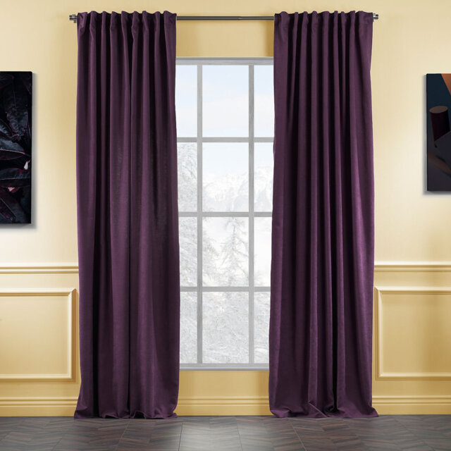 Blackout Thermal with Liner Extra Long & Extra Wide Decorative Curtain Single Panel