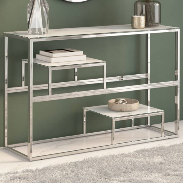 Geise 110cm Glass Top Console Table