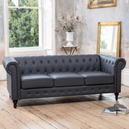 Schubert 3 Seater Faux Leather Sofa