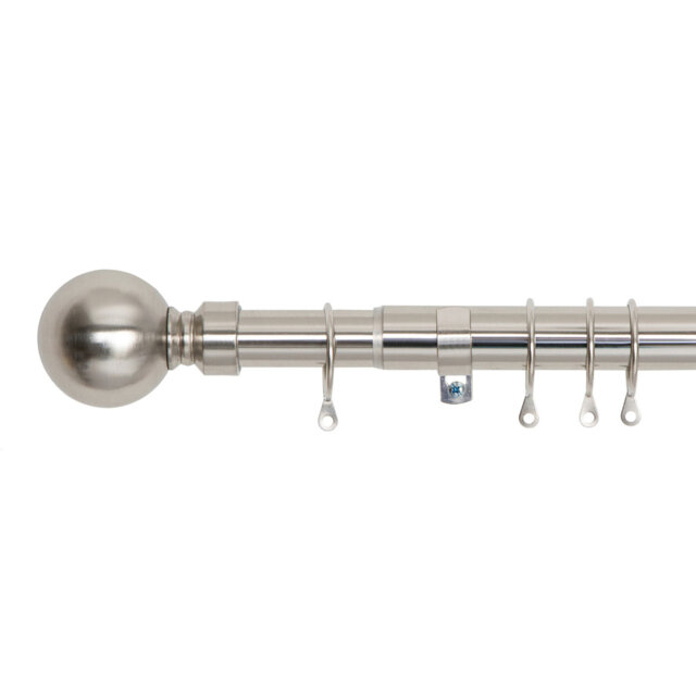 Wall Mounted Adjustable Sustainable Single Curtain Rod Set with Finial